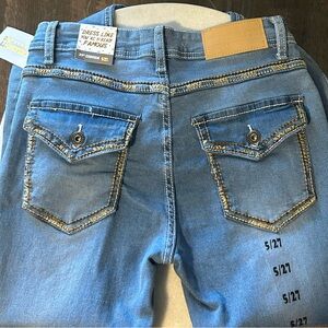 Celebrity Ace Juniors Size 5/27 Blue Denim Skinny Leg Jeans